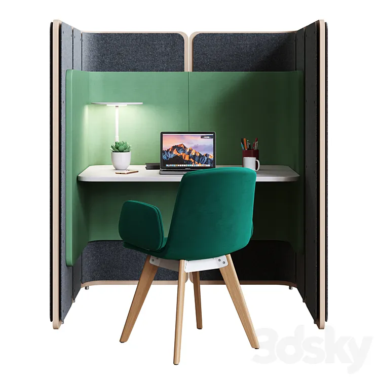 OrangeBox - Coppice WorkStation 02 3D Model Free