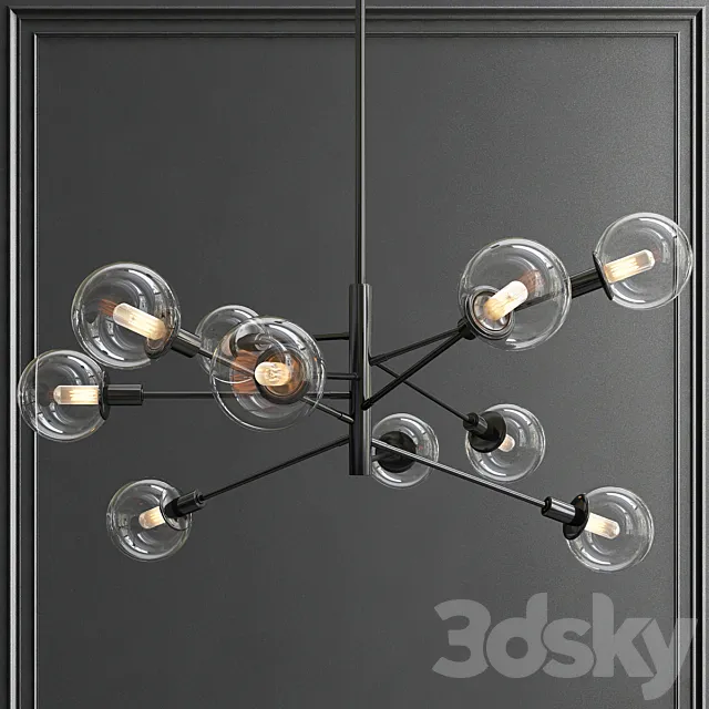 Orb 10-Light Chandelier 3D Model