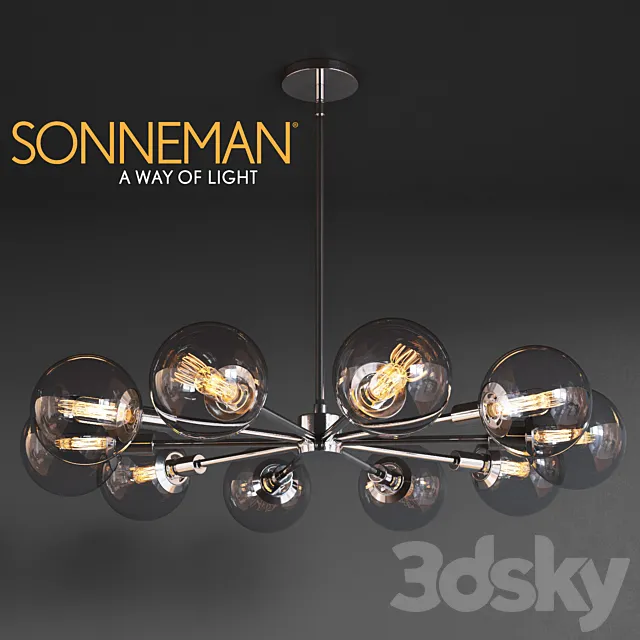 Orb 10-Light Rarial Pendant 3DModel