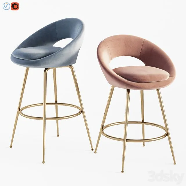 Orb Bar Stool & Counter Stools West Elm 3D Model