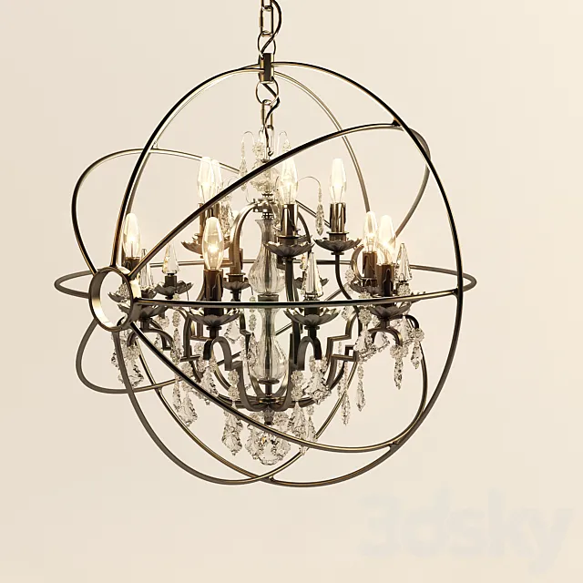 Orbe Chandelier 10 Cup 3D Model
