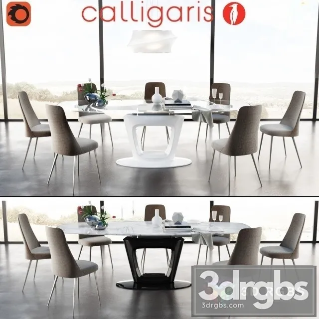 Orbital Table and Chair 3D Model Free