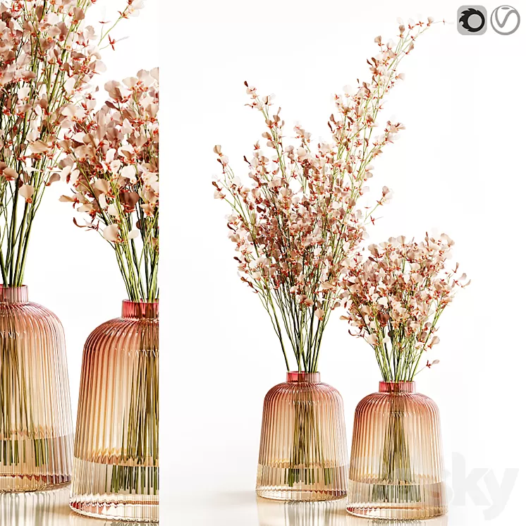 Orchid Oncidium Pink 3D Model Free