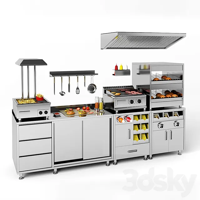Orest equipment for fast food 3D Model
