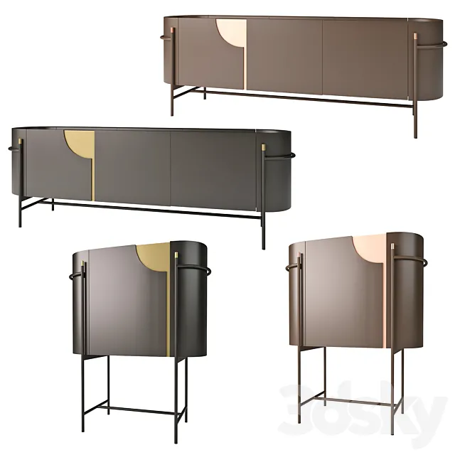 ORFEO sideboards Natuzzi Italia 3DModel