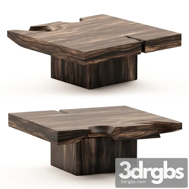 Organic Suar Wood Coffee Table 3D Model Free
