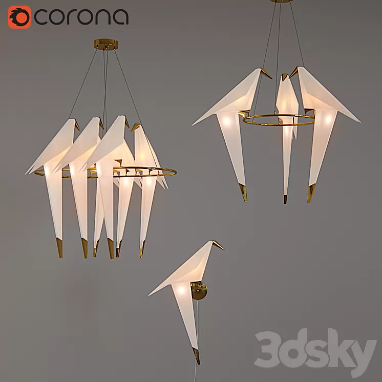 Origami Bird 3D Model