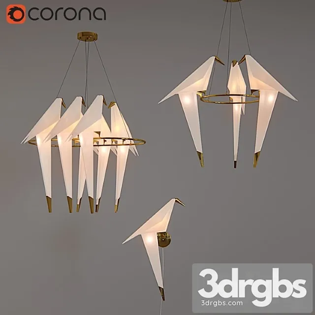 Origami Bird 8 3D Model Free