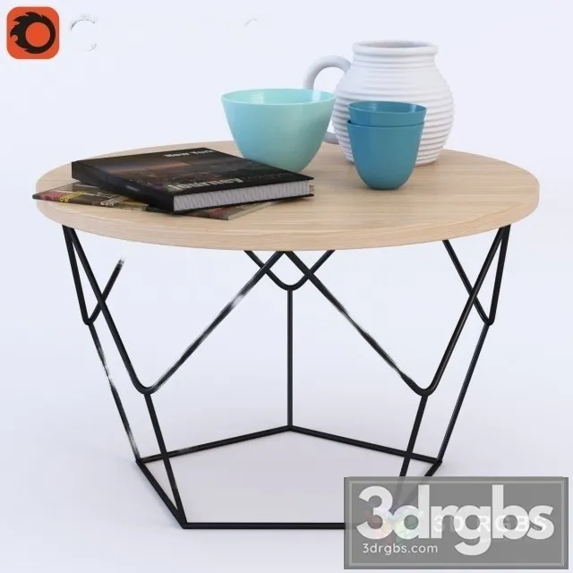 Origami Coffee Table 3D Model Free
