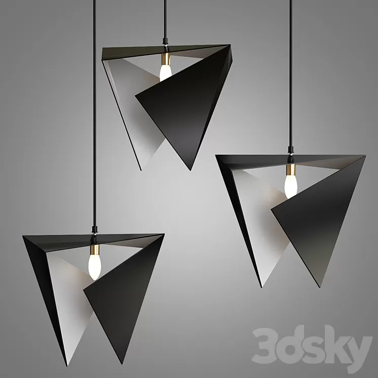 Origami light fixture 3D Model