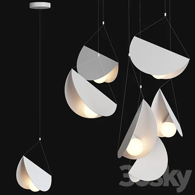 Origami pendant lamp with Aliexpress 065 3D Model
