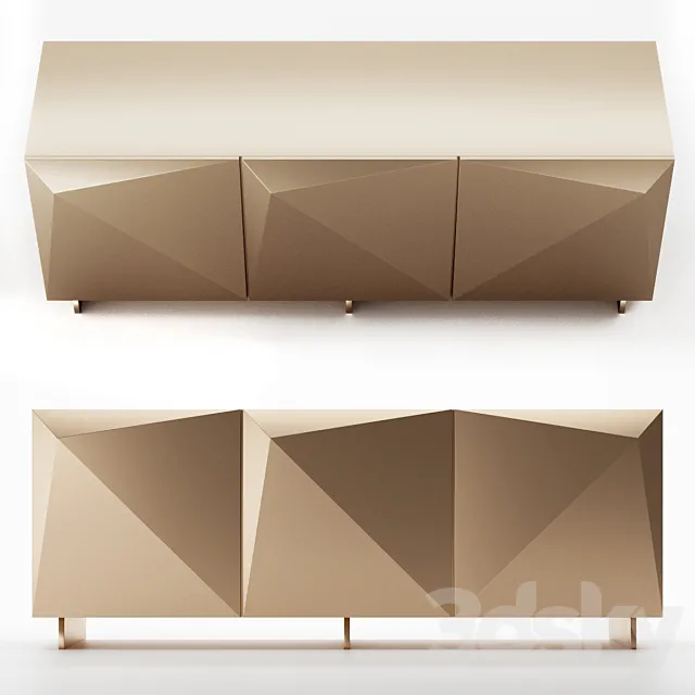 Origami Reflex | Sideboard for living room 3D Model