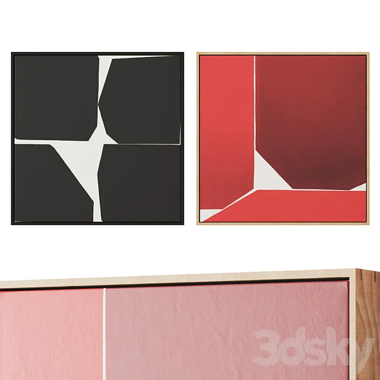 Original Abstract Paintings 3D Model Free