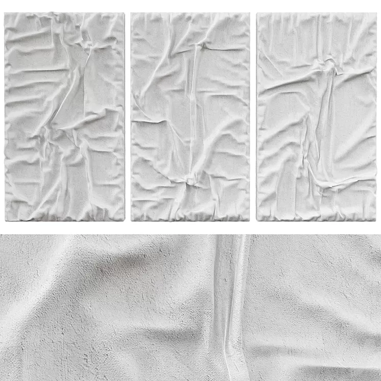 original abstract textured wall painting_2 3D Model Free