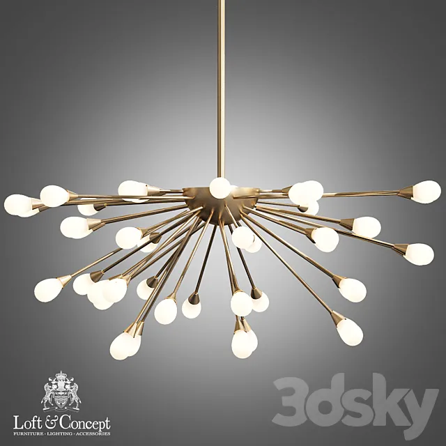 Original Sputnik Kronleuchter 3D Model