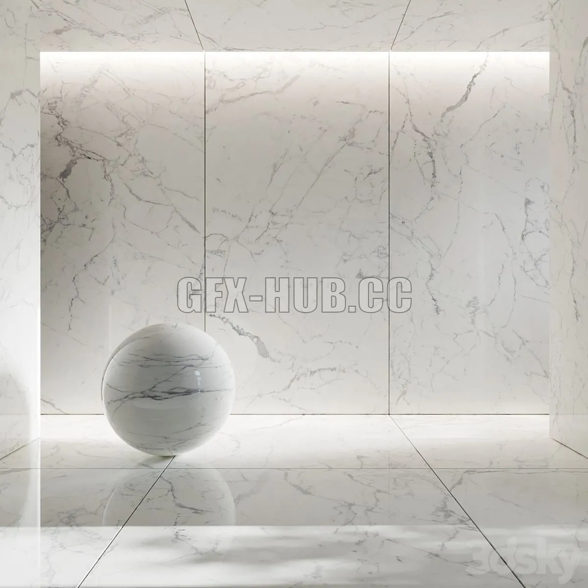 Origines Blanc Porcelain Tiles 3D Model