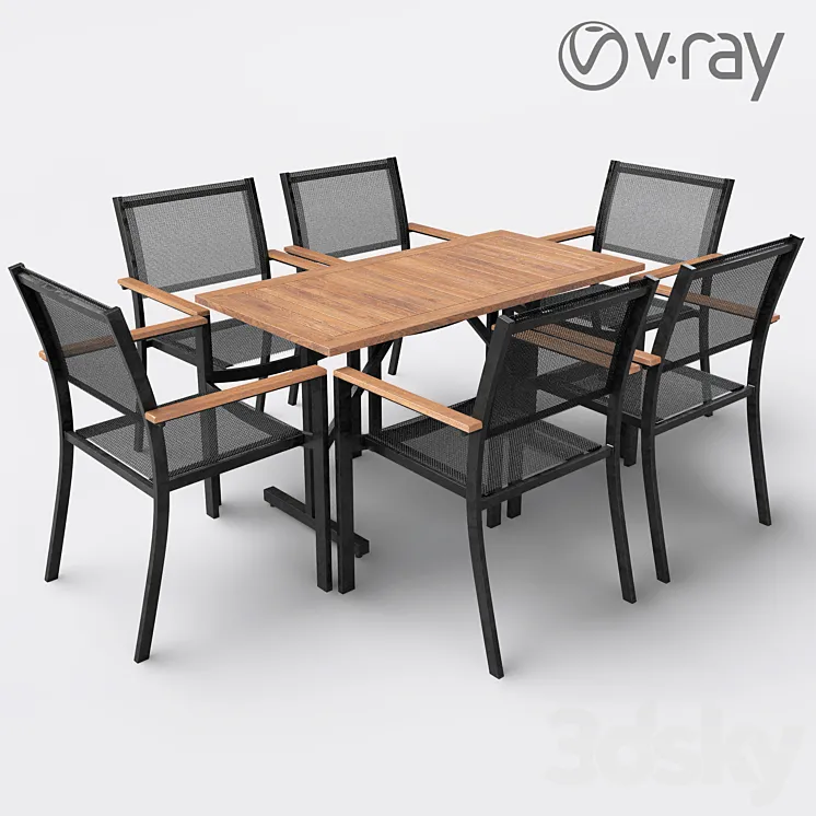 ORIS CHAIR AND TABLE 3D Model Free
