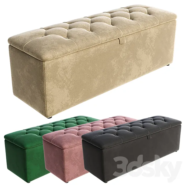 Orkney Storage Ottoman 3DModel