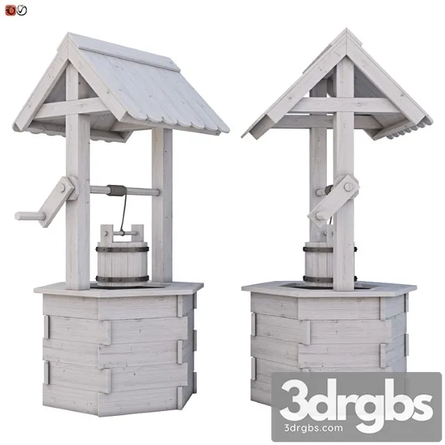 Ornamental Garden Well 04 3D Model Free