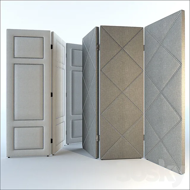 Ornamental screens of cloth 3D Model