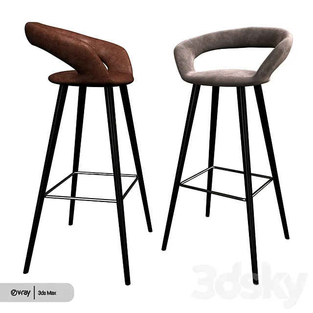 Orren ellis palafox bar counter stool 3DModel
