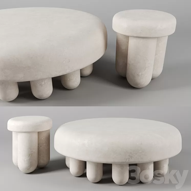 Orsetto tables by Kolkhoze 3D Model