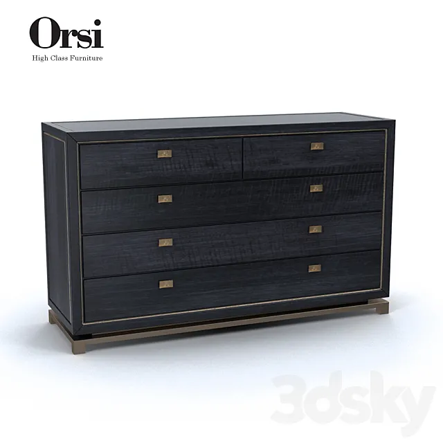 Orsi BRONZE CHEST of DRAWERS XII 3D Model