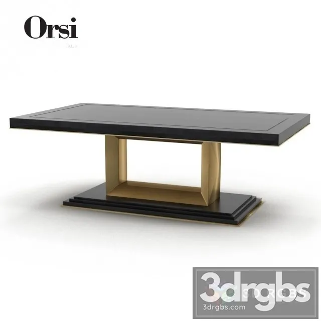 Orsi Bronze Dining Table III 3D Model Free