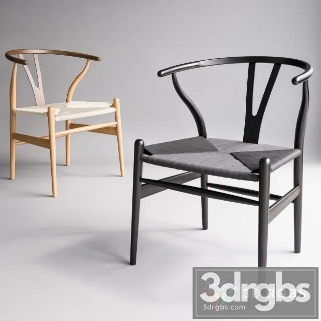 Orville Bone Chair Black Wood 3D Model Free