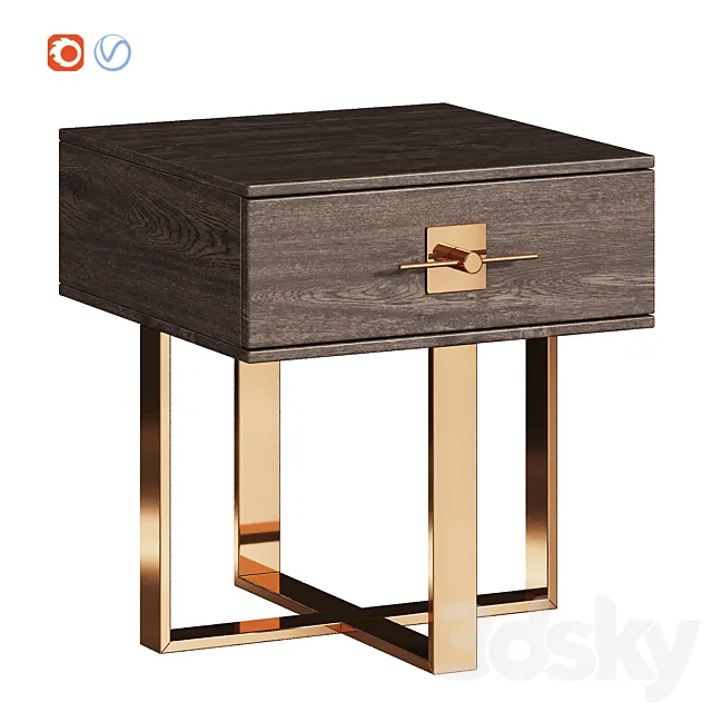Osaka Kare nightstand 3D Model