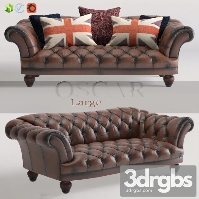 Oscar Large Sofa 3D Model Free