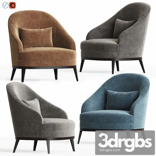 Oscar one mebal lounge armchair 3D Model Free