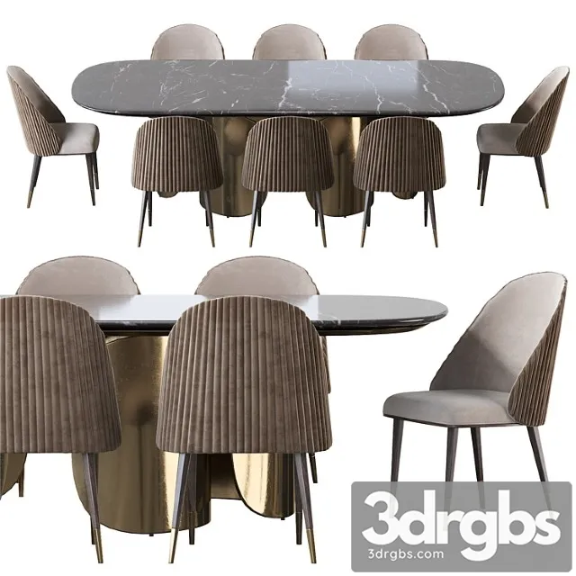 Oscar Opera Contemporary Table And Chair Diva Sb 3D Model Free
