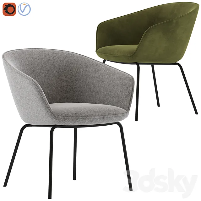 Oslo Home Amanda Dining Chair 3D Model