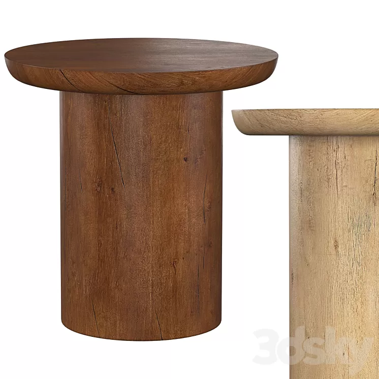 OSLO PEDESTAL ROUND SIDE TABLE 3D Model Free