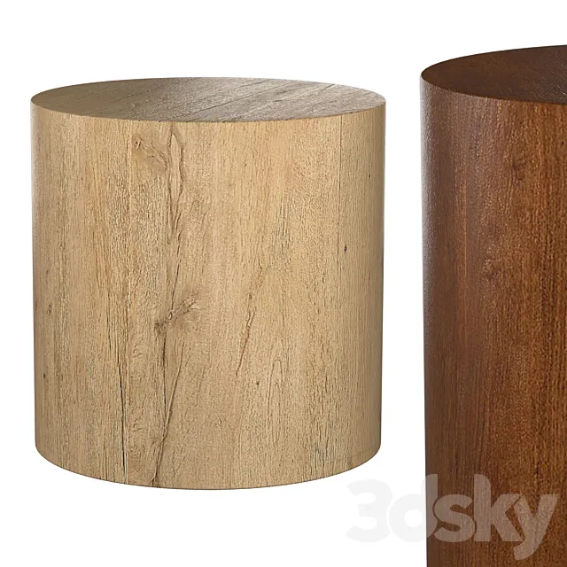OSLO PLINTH ROUND SIDE TABLE 3D Model