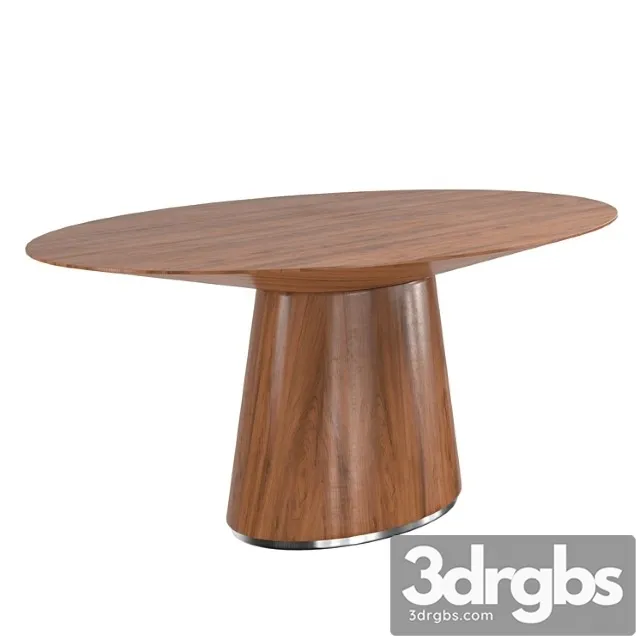 Otago oval dining table 2 3D Model Free