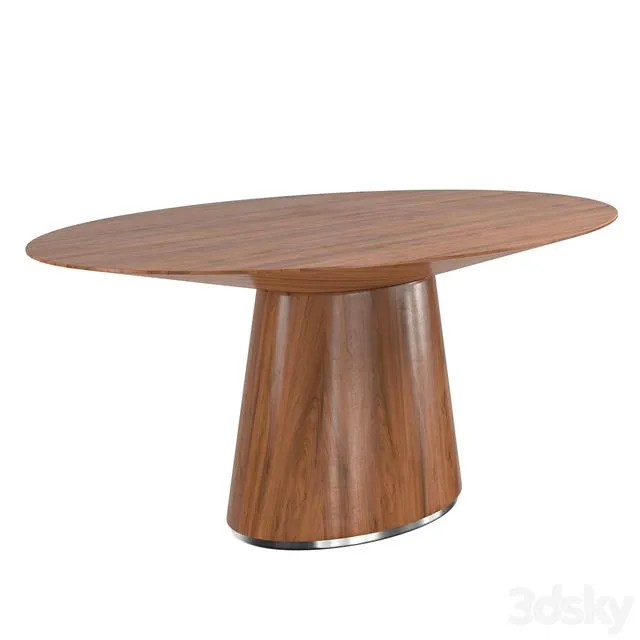 Otago Oval Dining Table 3D Model