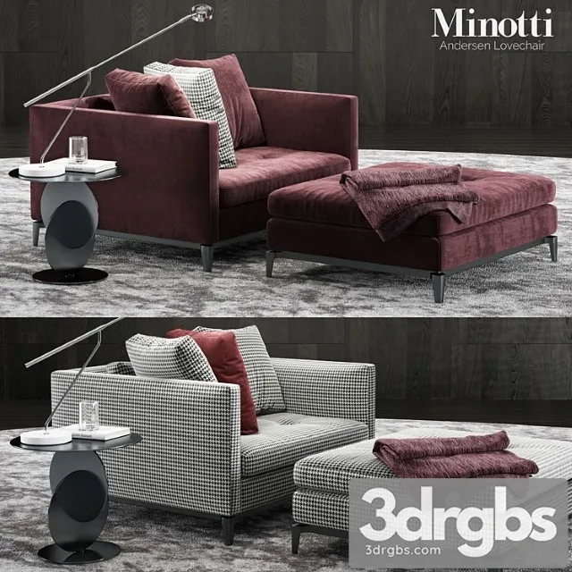 Other Minotti andersen lovechair 2 3D Model Free
