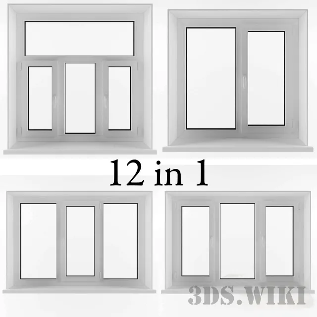 other-models - 12 windows 3D Model