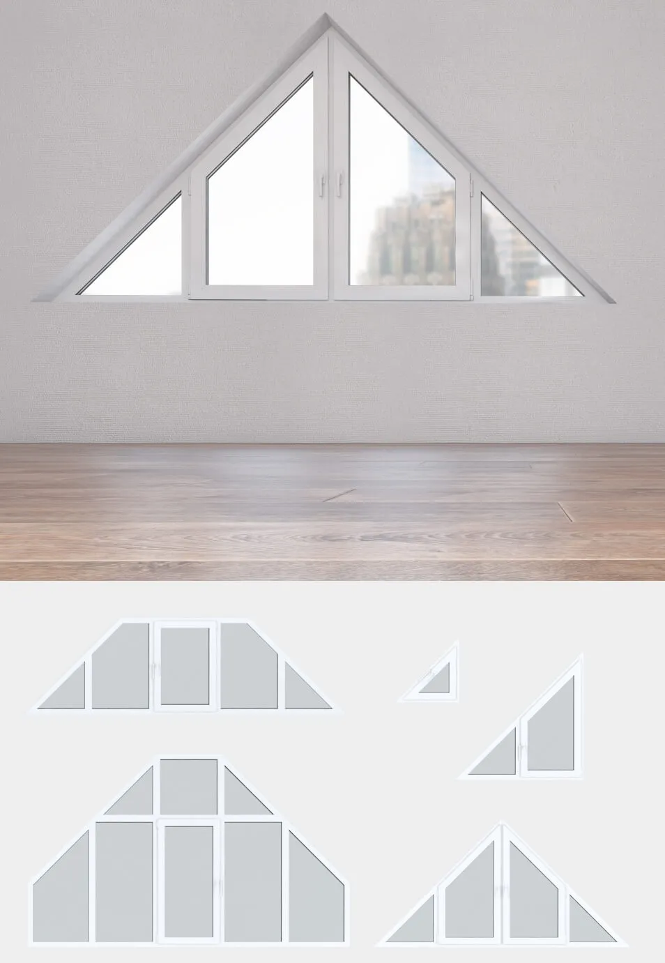 other-models - A set of plastic windows 12 3D Model