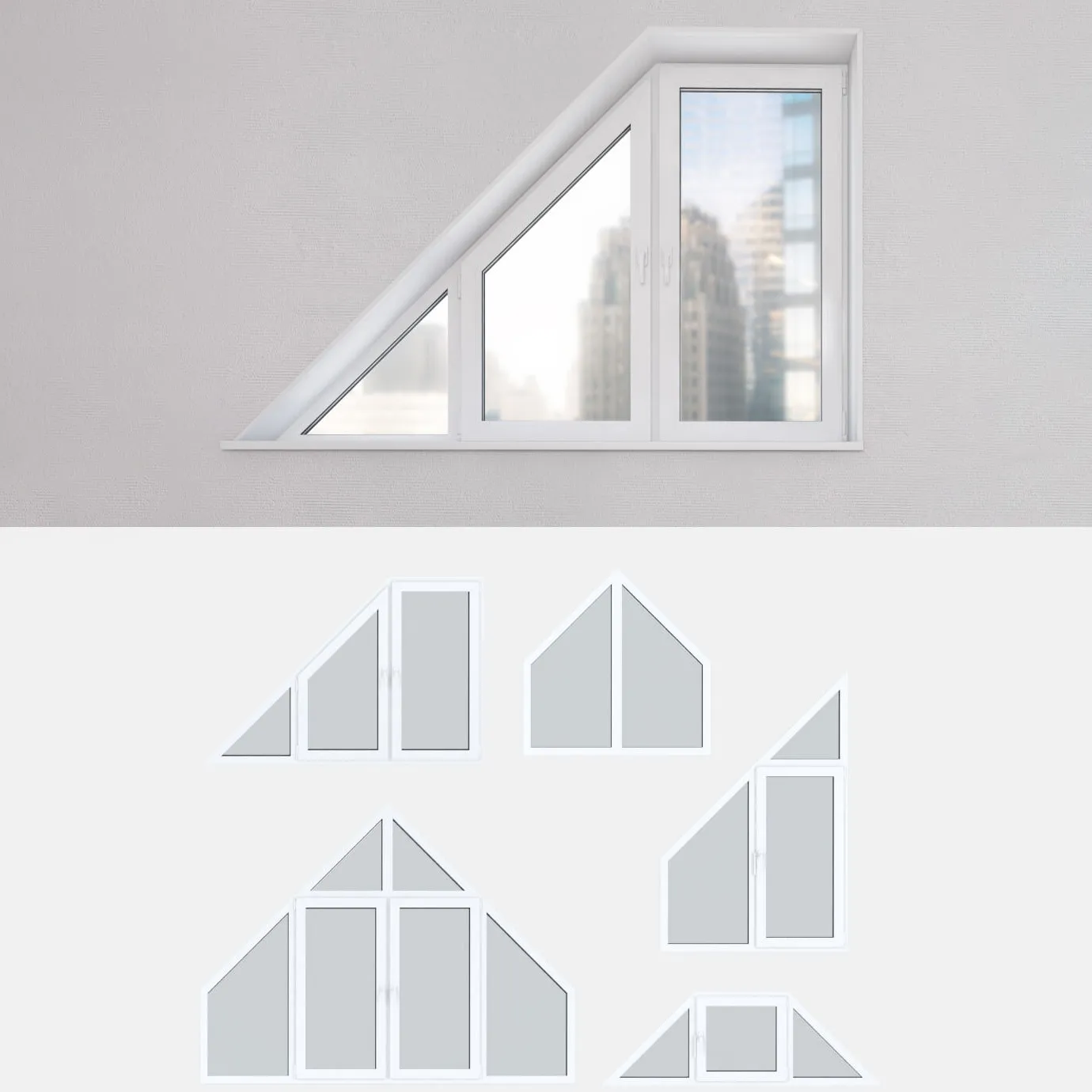 other-models - A set of plastic windows 14 3D Model