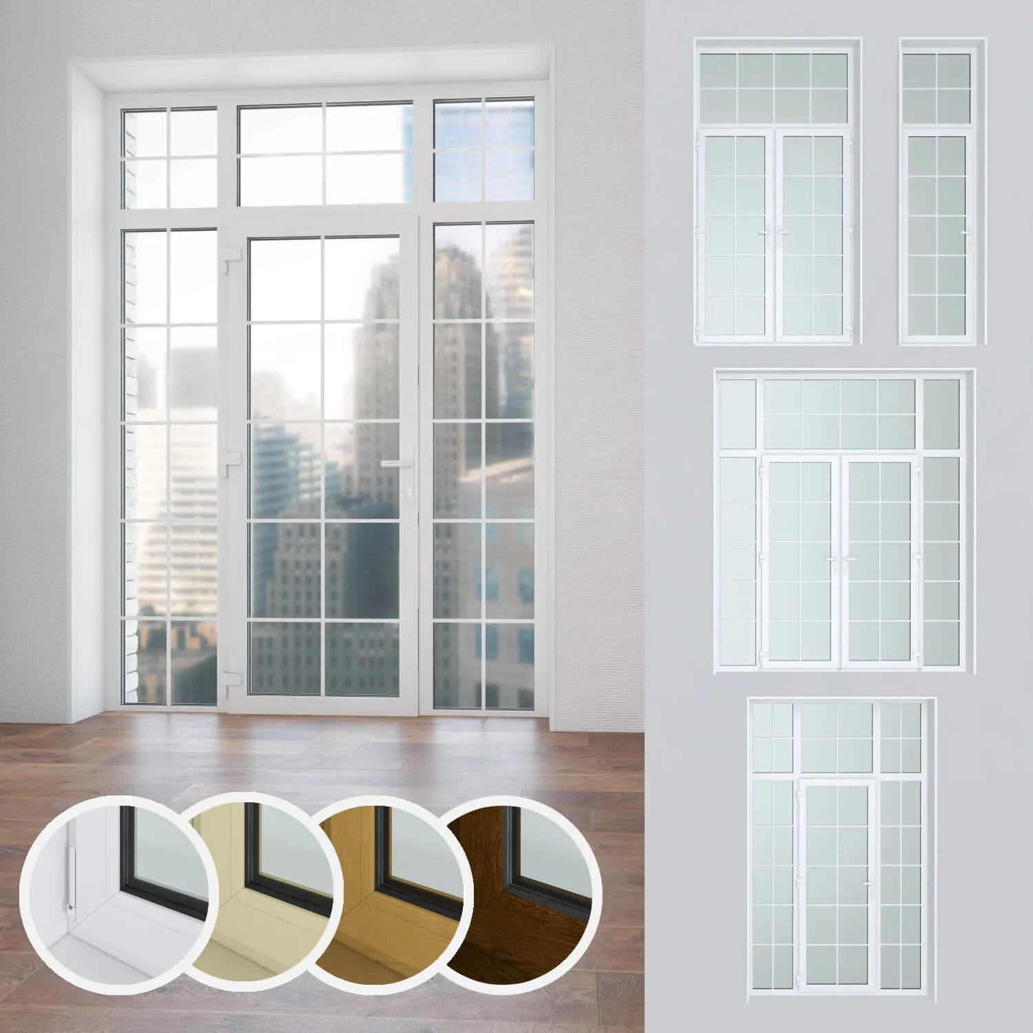 other-models - A set of plastic windows 16 3D Model