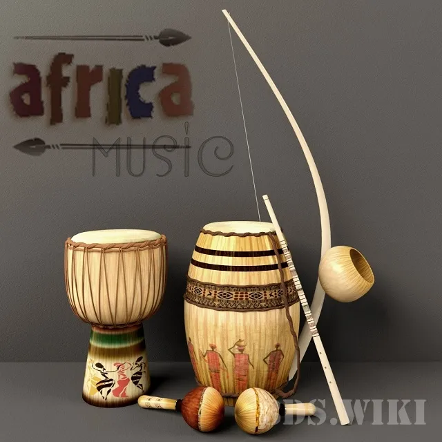 other-models - African musical instruments 3D Model
