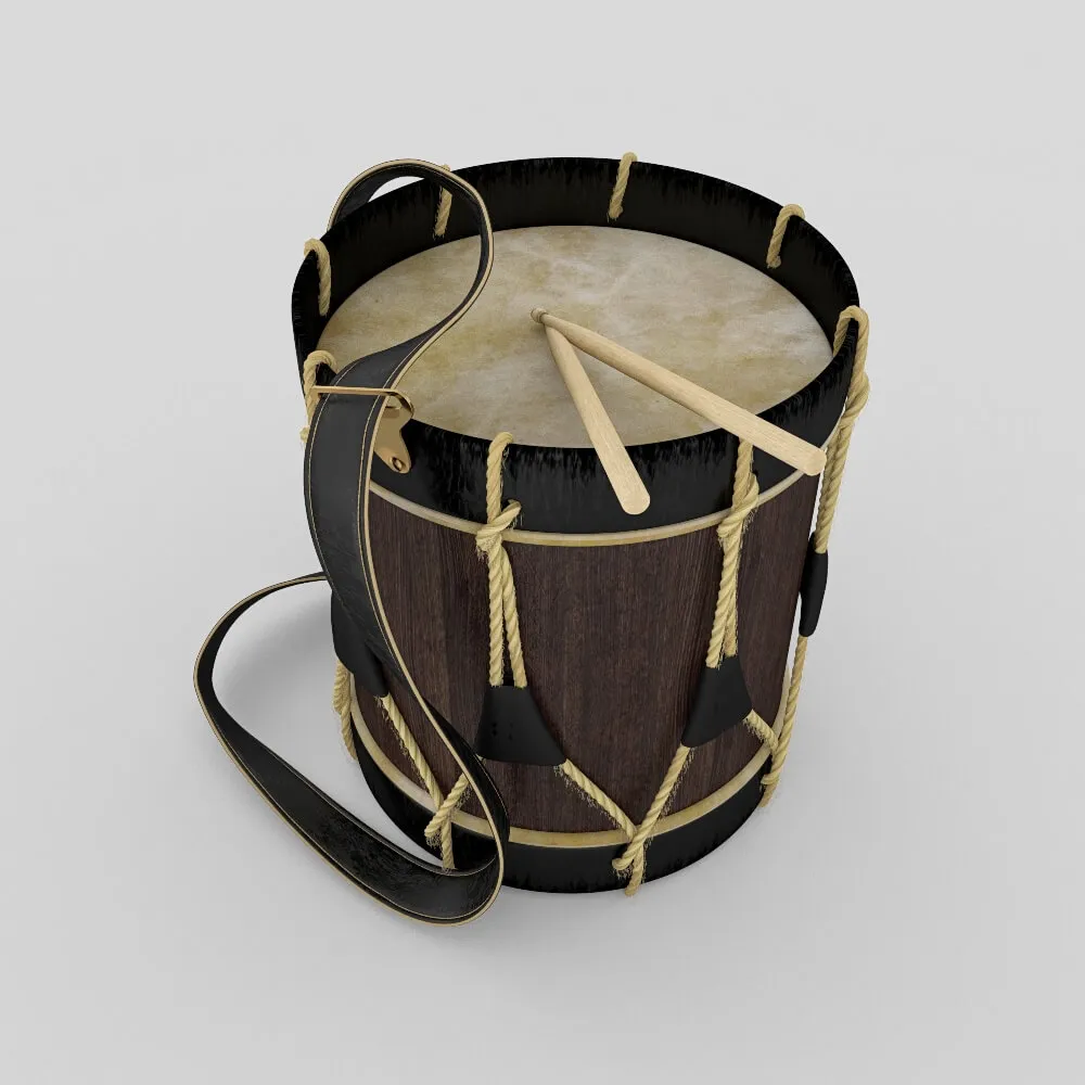 other-models - Ancient hussar drum 3D Model
