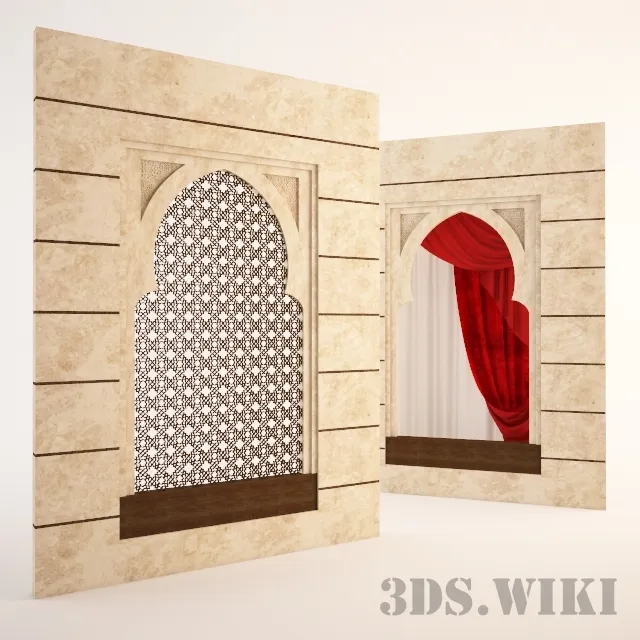 other-models - Arabic style window 3D Model