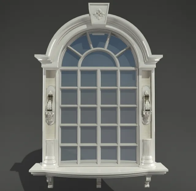 other-models - Arched Classic Window 3D Model