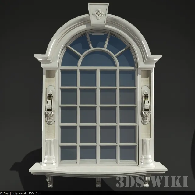 other-models - Arched large classic windows 3D Model