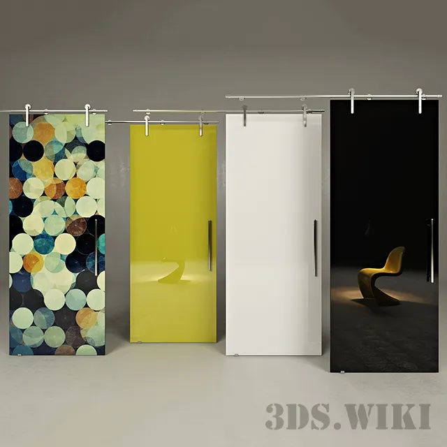 other-models - Beautiful sliding doors 3D Model