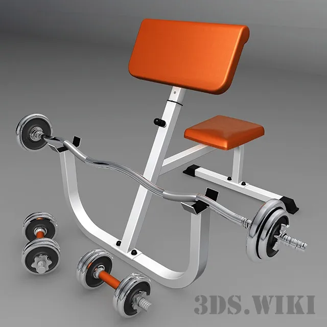 other-models - Bench Biceps Trainer 3D Model